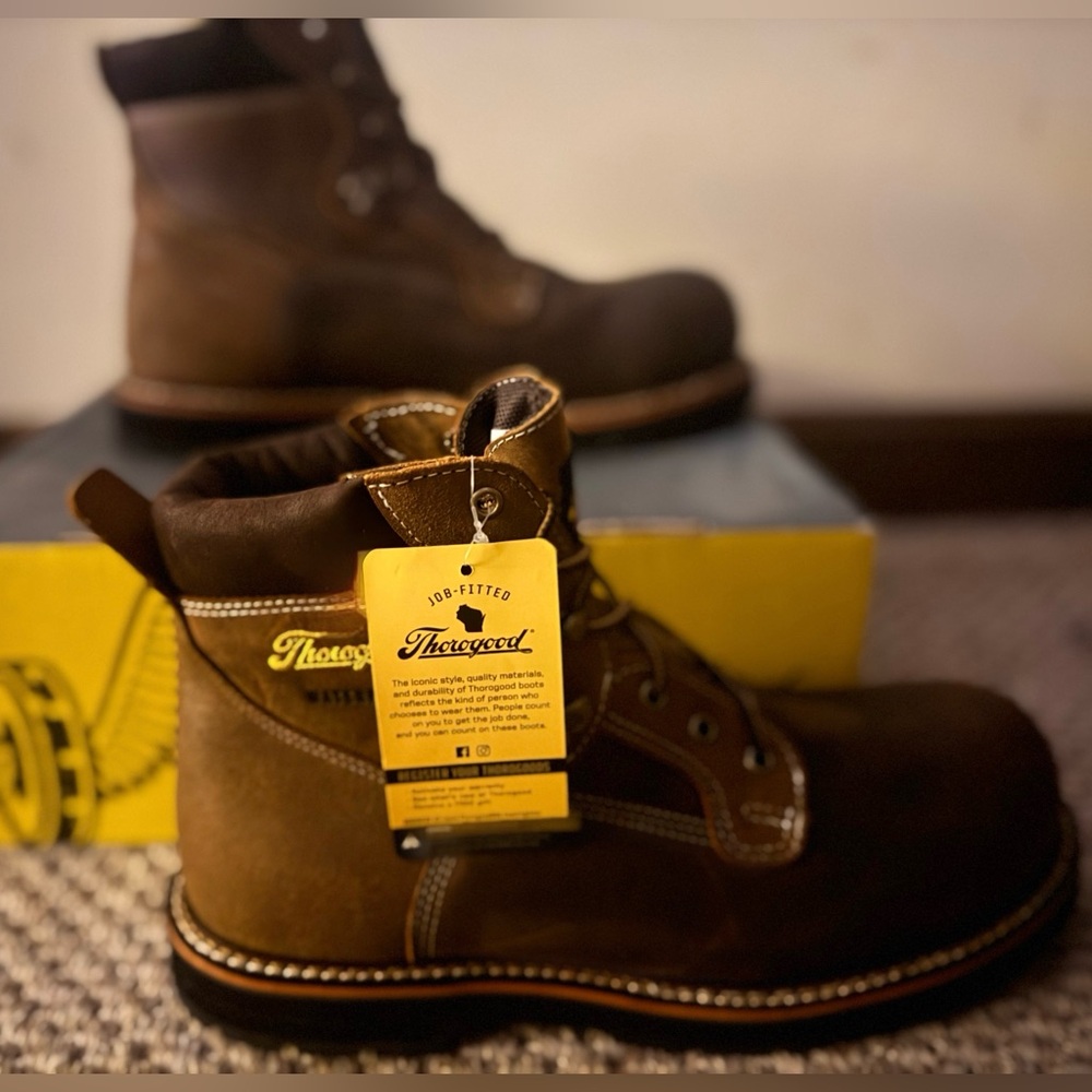 NEW Thorogood Waterproof Composite Toe Men’s Work Boots- Diff Sizes! L 13 / R 12